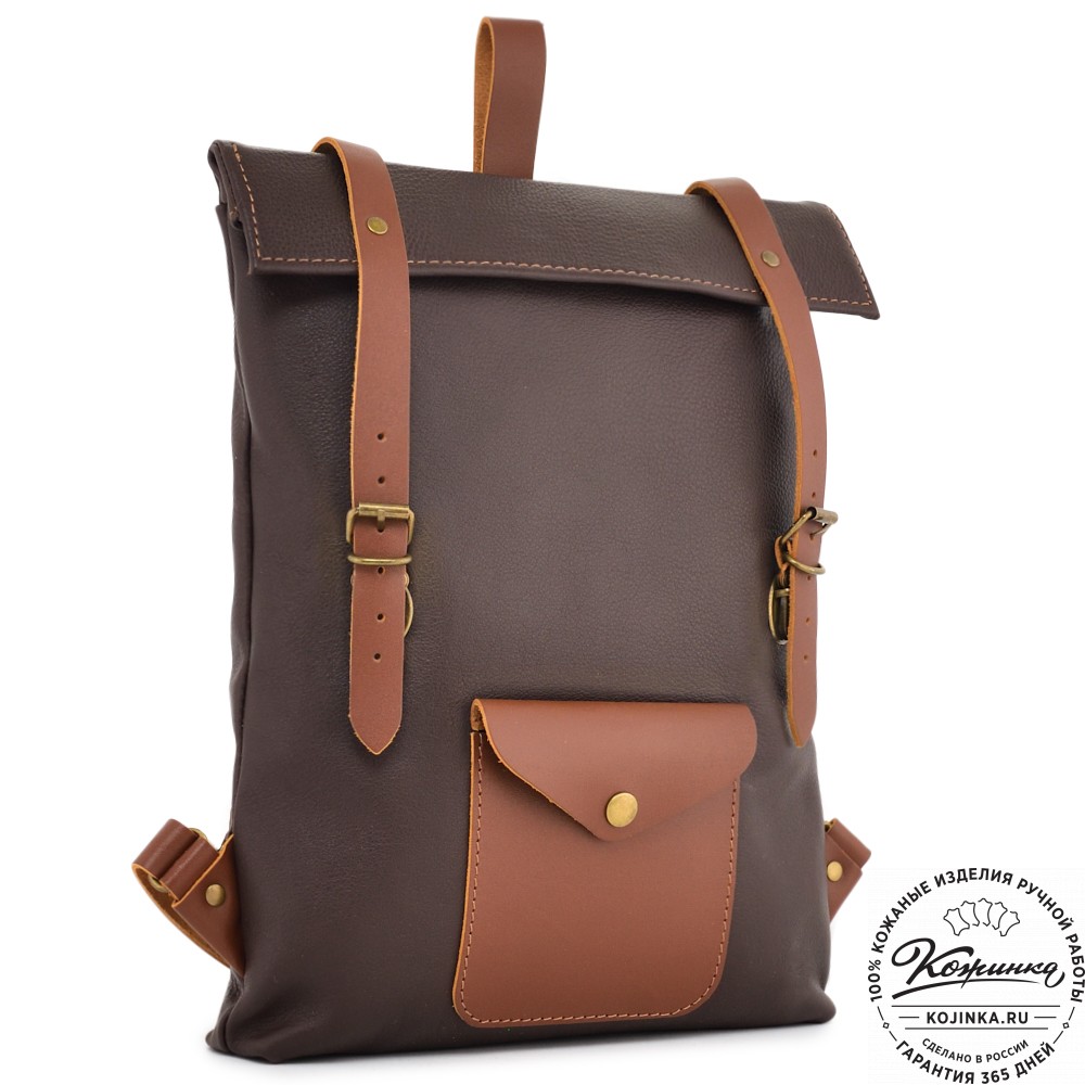 Кожаный рюкзак "Vogue" (темно-коричневый) 