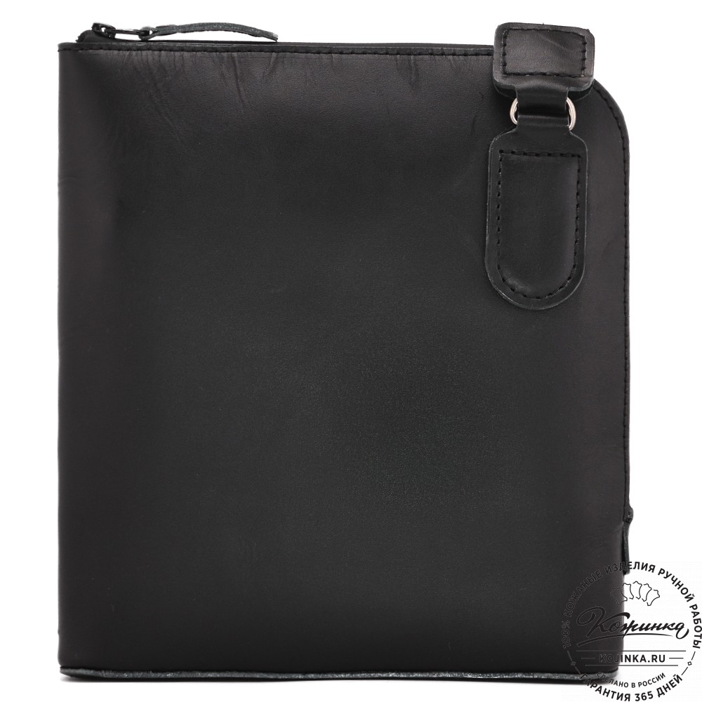  Кожаная сумка "Родос" (черная) 