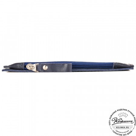  Кожаное портмоне "Арни" (синий антик) 