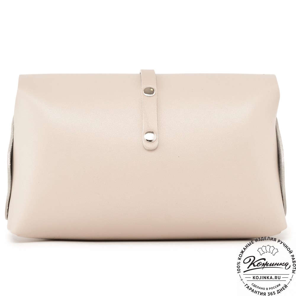 Женская кожаная сумка "Милла макси" (бежевая)