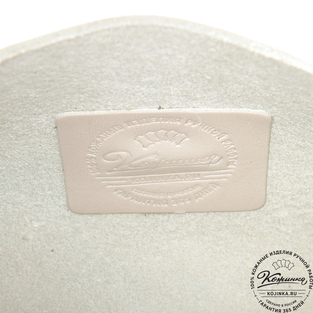 Женская кожаная сумка "Милла макси" (бежевая)