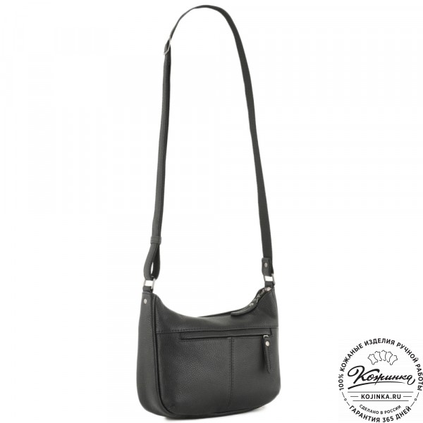 Женская кожаная сумка "Нева" (фактура чёрный). фото 1