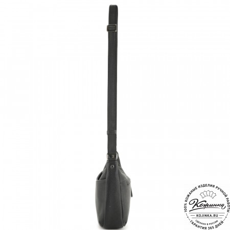 Женская кожаная сумка "Нева" (фактура чёрный)