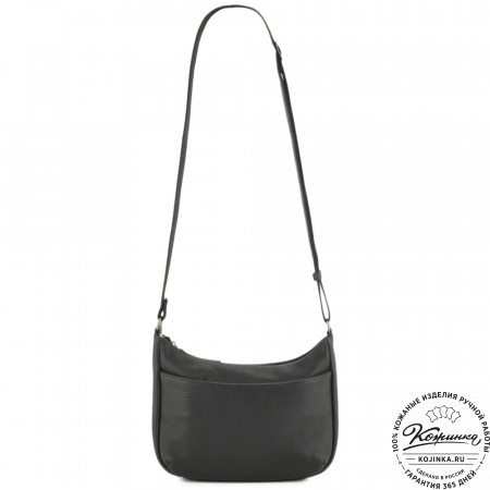 Женская кожаная сумка "Нева" (фактура чёрный)