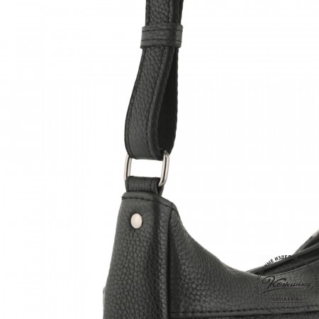 Женская кожаная сумка "Нева" (фактура чёрный)