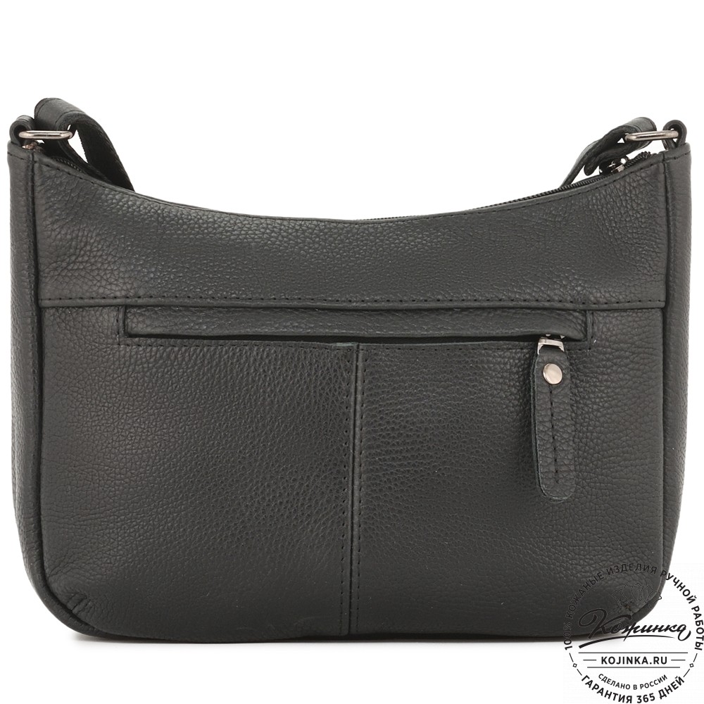 Женская кожаная сумка "Нева" (фактура чёрный)
