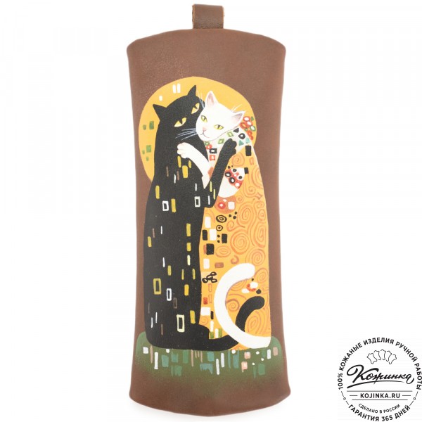  Кожаная ключница «Соло» "Коты Климта". фото 1