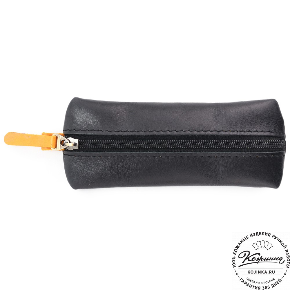  Кожаная ключница «Соло» "Часы" (черный) 