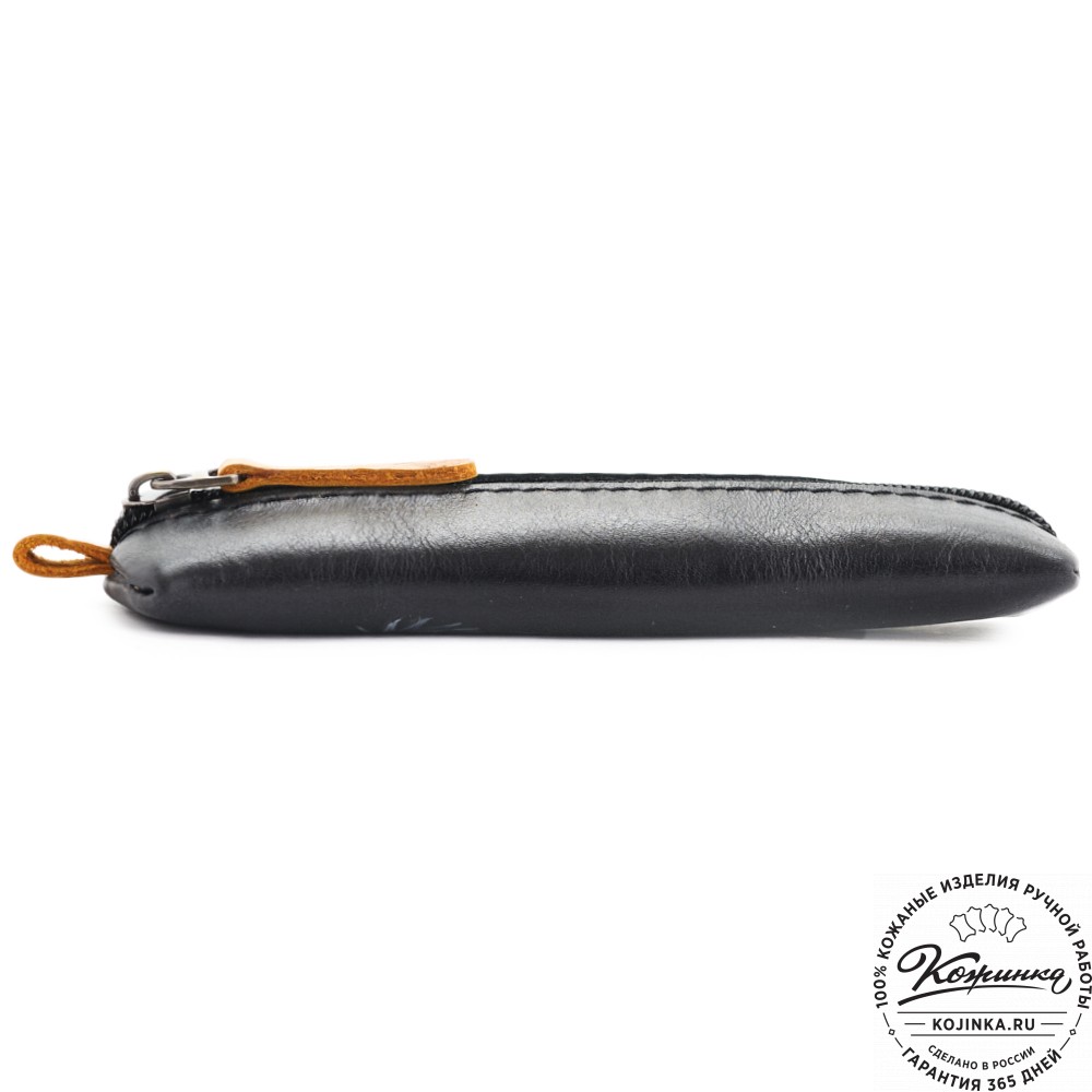  Кожаная ключница «Соло» "Часы" (черный) 