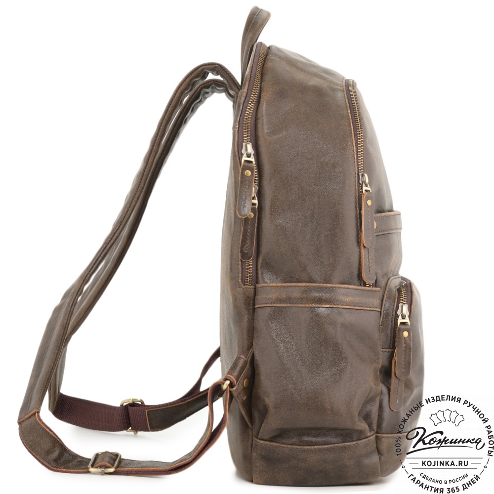 Мужской кожаный рюкзак "Гудвин" (коричневая наппа)
