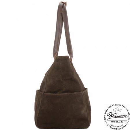 Кожаная женская сумка "Калипсо" (тёмно-коричневая)