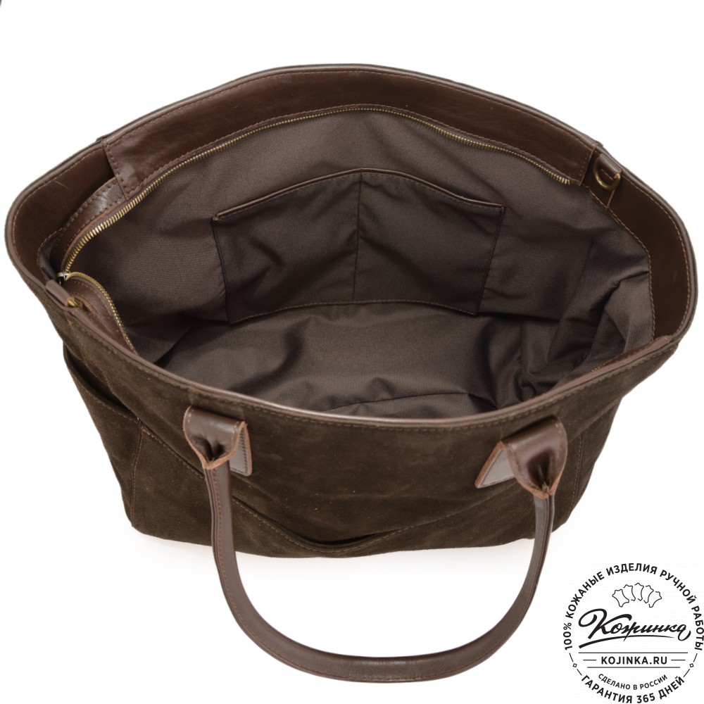 Кожаная женская сумка "Калипсо" (тёмно-коричневая)