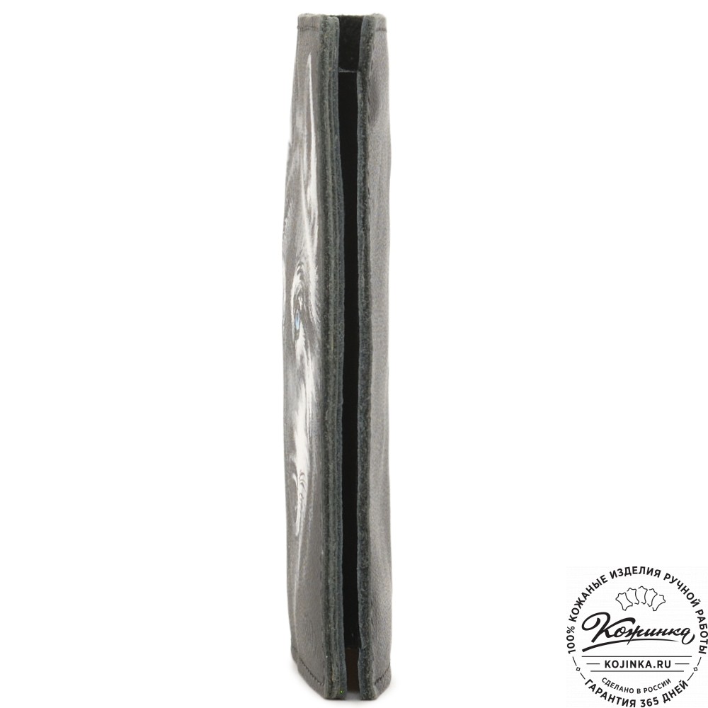 Кожаный бумажник для документов "Неаполь" "Волк"