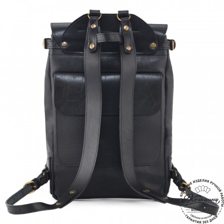 Кожаный рюкзак "Рафаэль" (чёрный)
