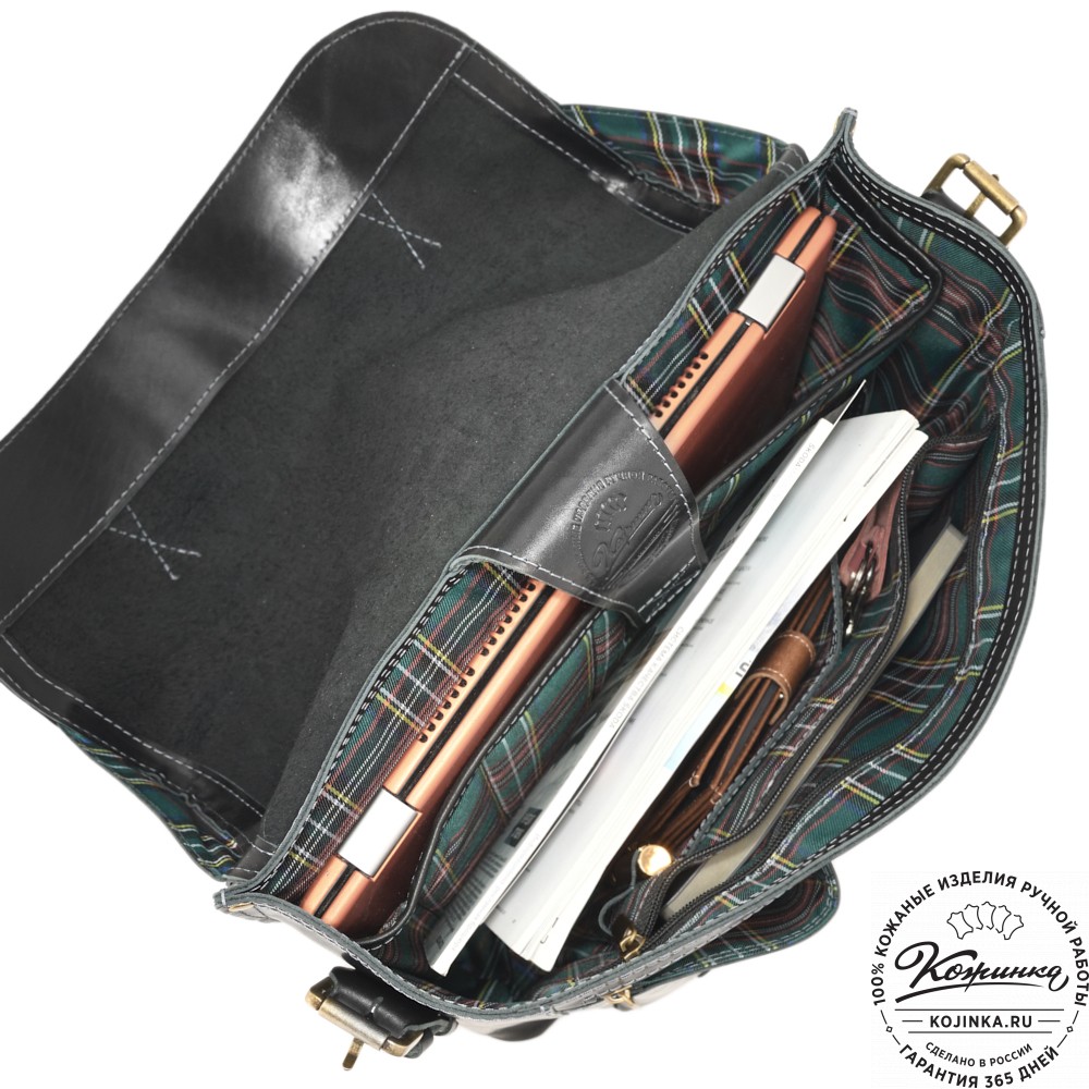  Кожаная сумка  "Форман" (черная)