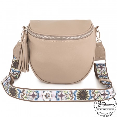 Женская кожаная сумка "Либерти" (капучино)