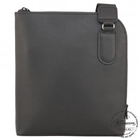  Кожаная сумка "Родос" "Мотоцикл" (черная)