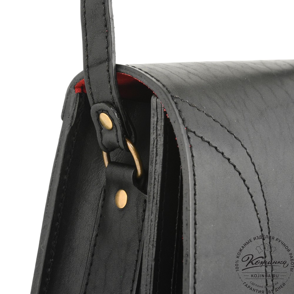 Кожаная сумка ручной работы "Джульетта-нью" (черная)