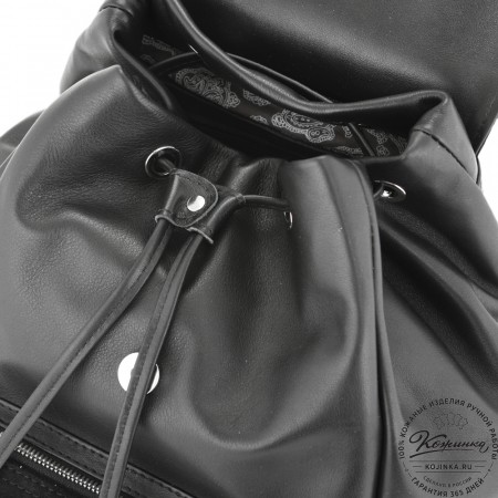 Женский кожаный рюкзак "Франческа" (черный)