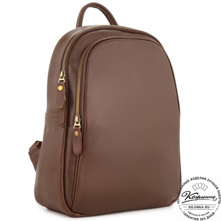 Кожаный рюкзак "Рамона" (фактура коричневый)