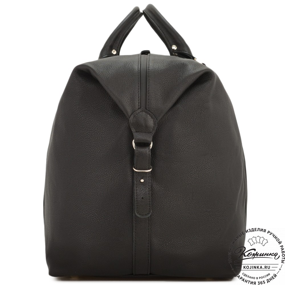 Кожаная дорожно-спортивная сумка "Англия БИГ" (фактура черный)