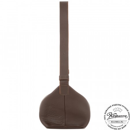 Женская кожаная сумка "Тойс" (коричневая)