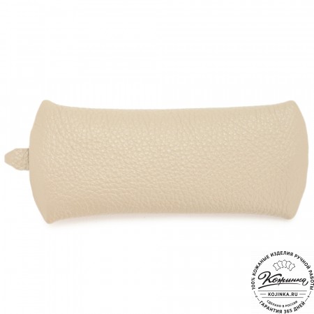 Женская кожаная сумка "Винтаж" с ключницей (серо-бежевый)