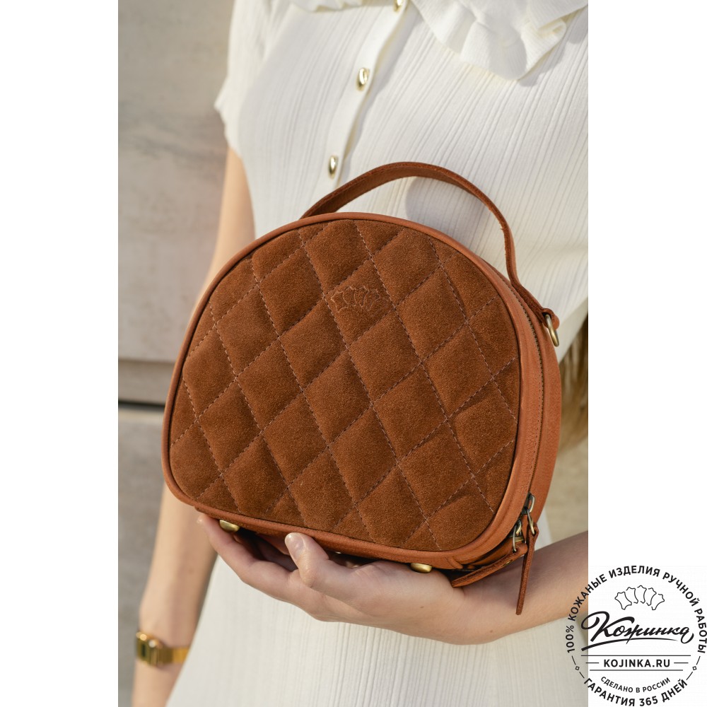 Женская кожаная сумка "Селин" (терракот)
