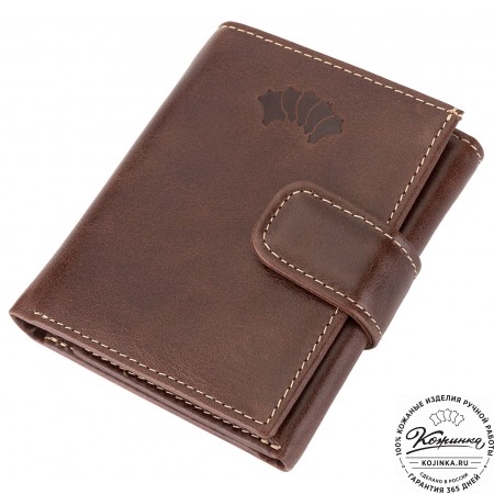 Кожаное портмоне "Германия" (коричневое)
