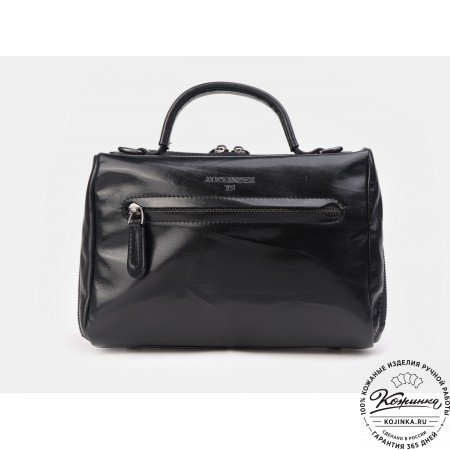 Женская кожаная сумка "Крис" (чёрная)