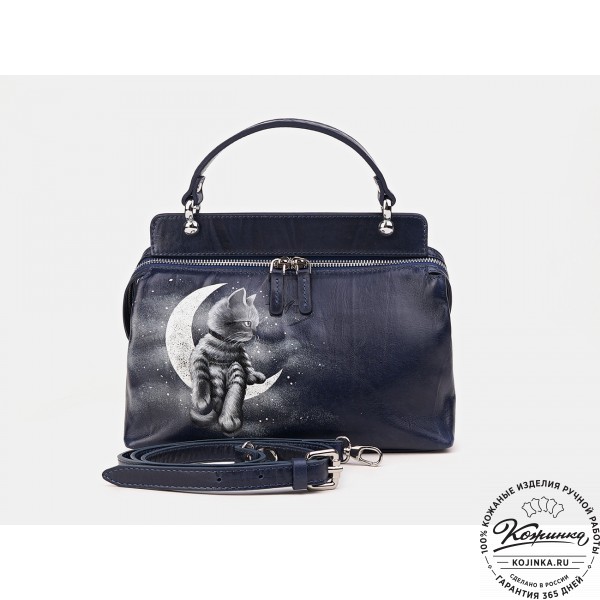 Женская кожаная сумка "Орнелла"  "Ночной наблюдатель". фото 1