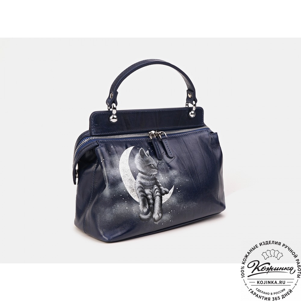 Женская кожаная сумка "Орнелла"  "Ночной наблюдатель"