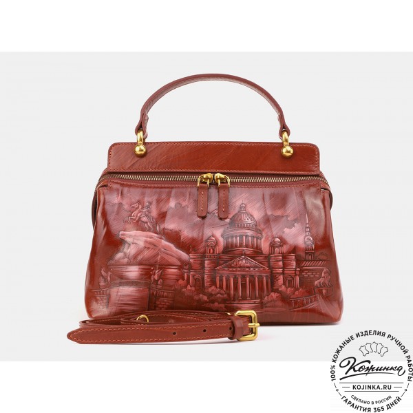 Женская кожаная сумка "Орнелла" "Питер" . фото 1