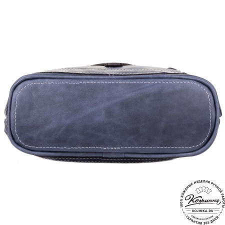 Кожаная сумка-рюкзак «Бора-бора» (темно-синий)