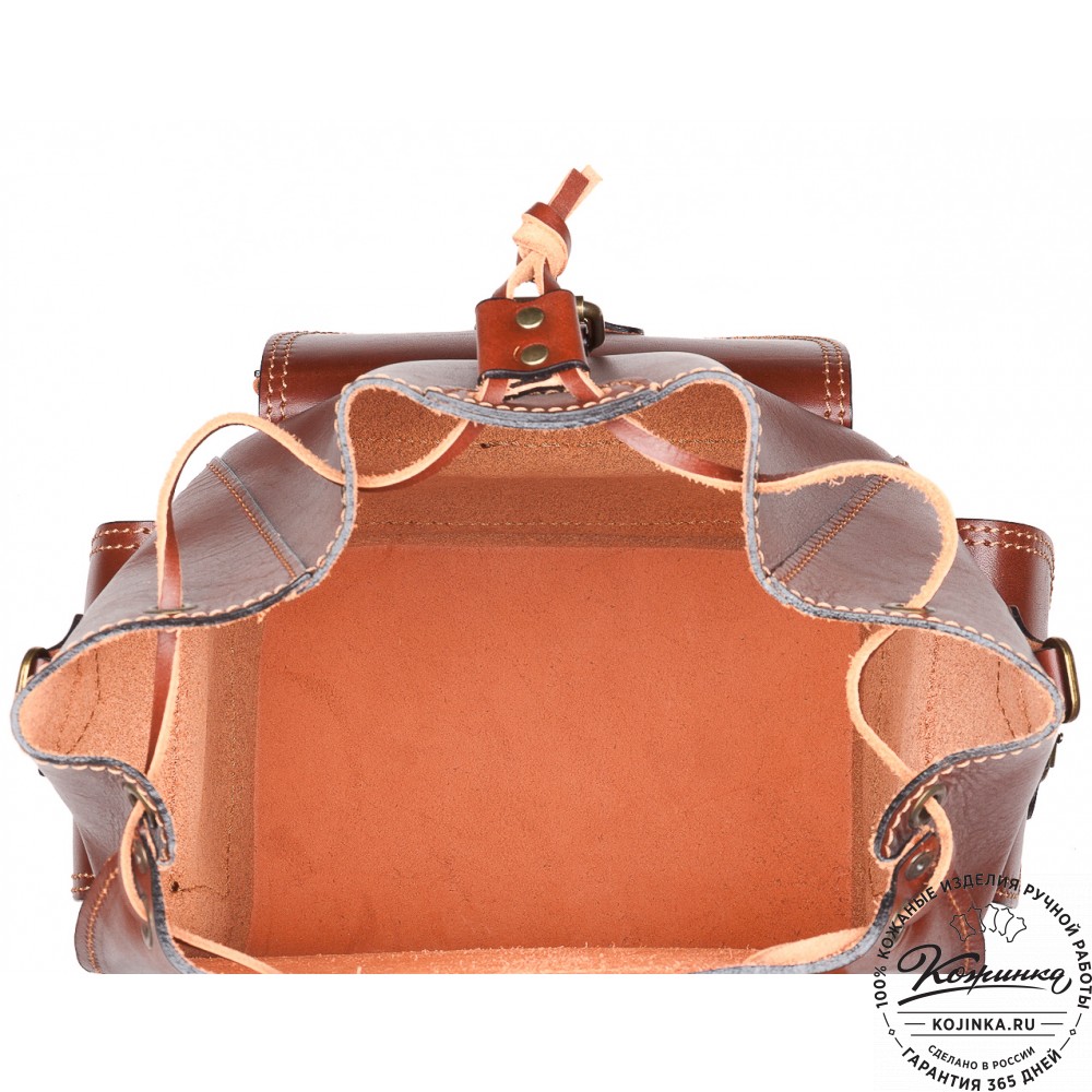 Кожаный рюкзак "Патриот" (коричневый)