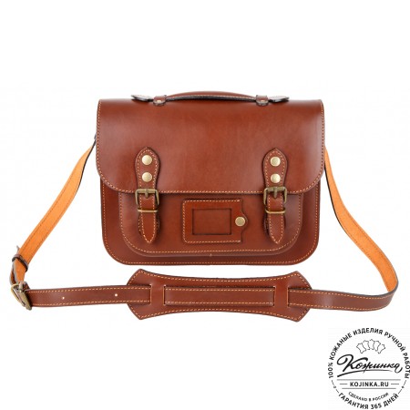 Кожаный портфель "Сатчел"  (коричневый)