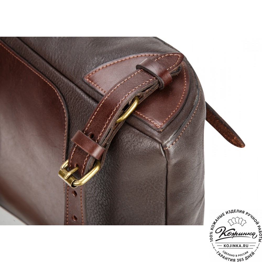 Кожаный рюкзак "Рафаэль New" (коричневый с темно-коричневым)