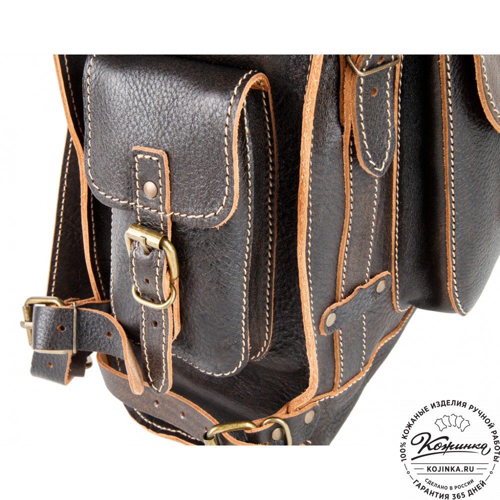 Кожаный ранец "Максимус 3" (коричневый эксклюзив)