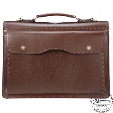 Кожаный портфель "Юрист"  (тёмно-коричневый)