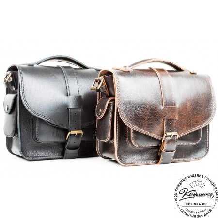 Кожаная  сумка "Виктория" (рыжая)