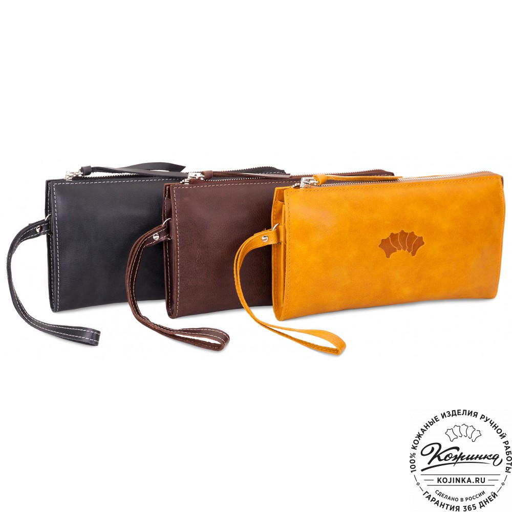 Кожаный клатч  Москва (черный)