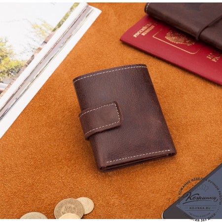 Кожаный купюрник (коричневый)