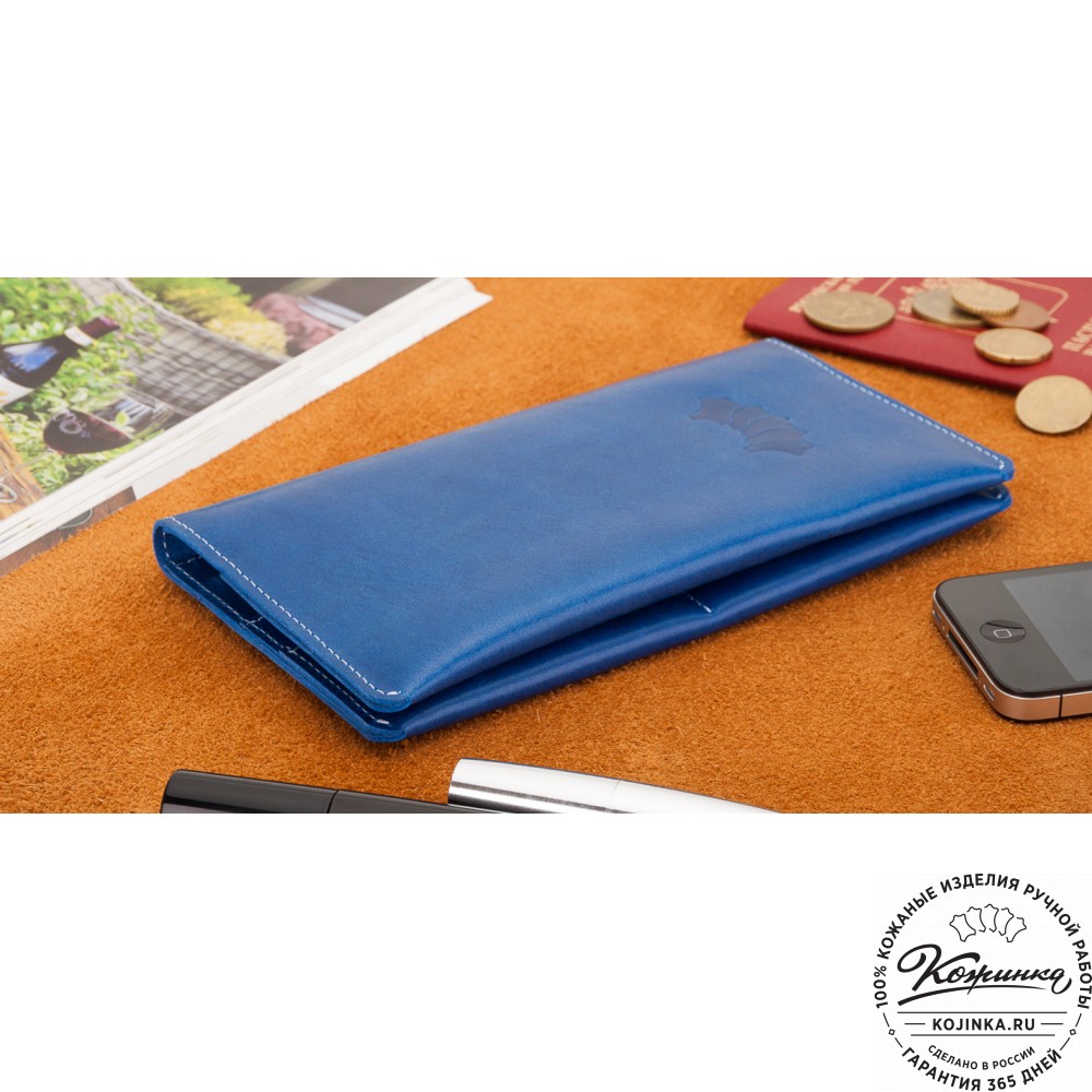 Кожаное портмоне Санкт-Петербург (синее)