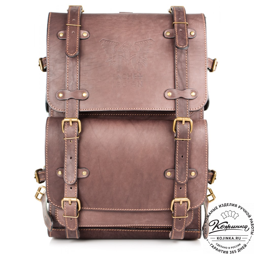 Мужской кожаный рюкзак "Легион" (коричневый)