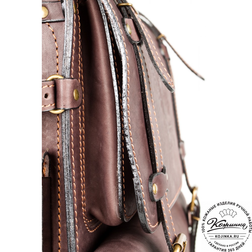 Мужской кожаный рюкзак "Легион" (коричневый)