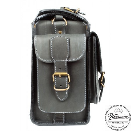 Кожаный портфель "Бойскаут" (чёрный)