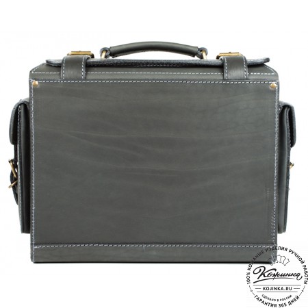 Кожаный портфель "Бойскаут" (чёрный)