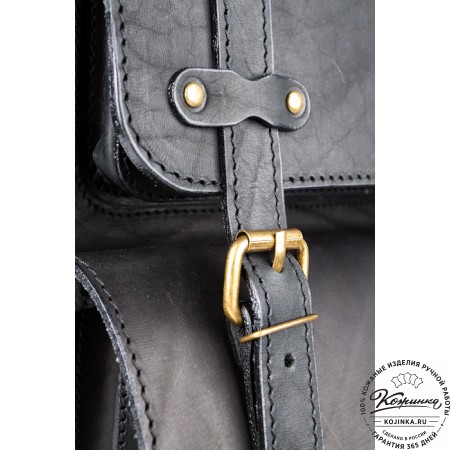 Мужской кожаный рюкзак "Легион" (чёрный)