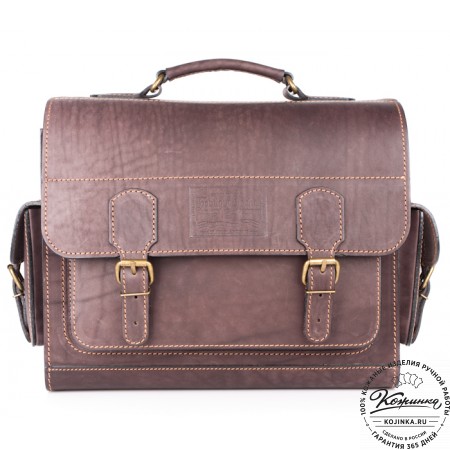 Кожаный портфель "Вояджер" (коричневый)