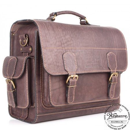 Кожаный портфель "Вояджер" (коричневый)